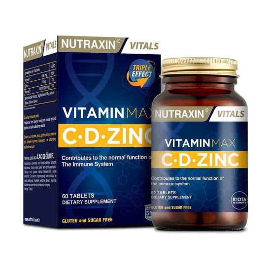 Nutraxin Vitamin Max C D Zinc 60 Tablets