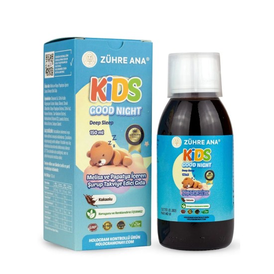 Zühre Ana Kids Good Night Chocolate Syrup with Melissa and Chamomile, Vitamin-Enriched, 150 ml