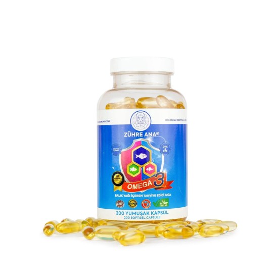 Zühre Ana Omega 3 Fish Oil 1300 mg 200 Capsules